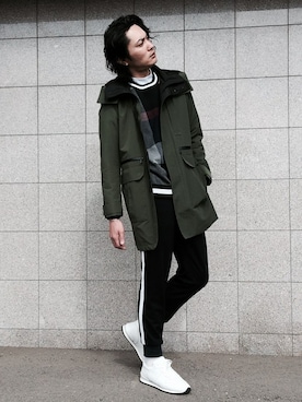 「BLACK LABEL CRESTBRIDGE（ブラックレーベル・クレストブリッジ）のアイテム（ブルゾン）」を使った、Y.Suginoさん（メンズ・180cm）の冬コーディネート