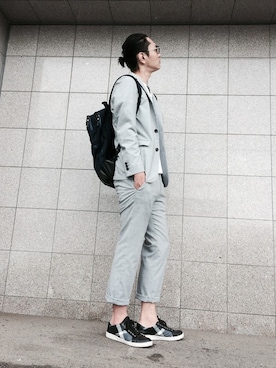 「BLACK LABEL CRESTBRIDGE（ブラックレーベル・クレストブリッジ）のアイテム（その他アウター）」を使った、Y.Suginoさん（メンズ・180cm）の夏コーディネート