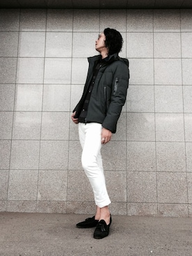 「BLACK LABEL CRESTBRIDGE（ブラックレーベル・クレストブリッジ）のアイテム（シャツ/ブラウス）」を使った、Y.Suginoさん（メンズ・180cm）の秋コーディネート
