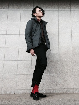 「BLACK LABEL CRESTBRIDGE（ブラックレーベル・クレストブリッジ）のアイテム（シャツ/ブラウス）」を使った、Y.Suginoさん（メンズ・180cm）の秋コーディネート