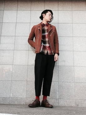 「ブラウンカラー」｜Y.Suginoさん（メンズ・180cm）の秋コーディネート