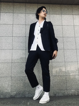 「BLACK LABEL CRESTBRIDGE（ブラックレーベル・クレストブリッジ）のアイテム（その他アウター）」を使った、Y.Suginoさん（メンズ・180cm）の春コーディネート