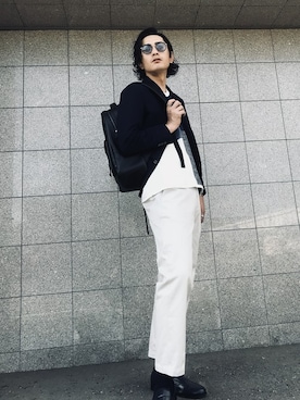 「BLACK LABEL CRESTBRIDGE（ブラックレーベル・クレストブリッジ）のアイテム（トップス）」を使った、Y.Suginoさん（メンズ・180cm）の春コーディネート