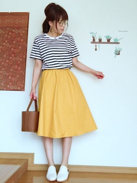 「マリンコーデ」｜「アイテム（その他シューズ）」を使った、shimaさん（レディース・164cm）の夏コーディネート