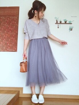 「KLEIN PLUS（クランプリュス）のアイテム」を使った、shimaさん（レディース・164cm）の夏コーディネート