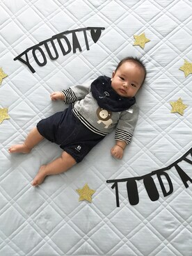 「男の子ベビー」｜「アイテム（その他）」を使った、ayaさん（キッズ・70cm）の冬コーディネート