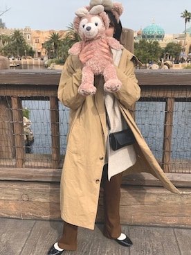 「Kastane（カスタネ）のレーヨンスラックスパンツ３（スラックス）」を使った、Y U Iさん（レディース・162cm）の春コーディネート