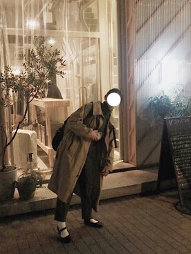 「SVEC（シュベック）のカンフーシューズ kung fu Shoes / ストラップパンプス（バレエシューズ）」を使った、Y U Iさん（レディース・162cm）の秋コーディネート