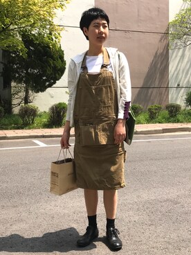 「TOGA PULLA（トーガ　プルラ）のアイテム（その他アウター）」を使った、synkmさん（レディース・162cm）の春コーディネート