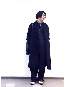 「my beautiful landlet（マイビューティフルランドレット）のアイテム（つなぎ/オールインワン）」を使った、mizushimaさん（メンズ・174cm）の冬コーディネート