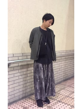 「sneeuw（スニュウ）のアイテム（パンツ）」を使った、mizushimaさん（メンズ・174cm）の春コーディネート