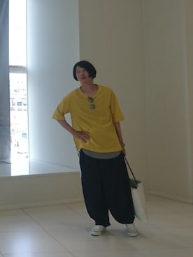 「Kagari Yusuke（カガリユウスケ）のアイテム（バッグ）」を使った、mizushimaさん（メンズ・174cm）の夏コーディネート