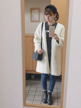 「Samansa Mos2（サマンサ モスモス）のアイテム（ムートンコート）」を使った、のんさん（レディース・167cm）の冬コーディネート