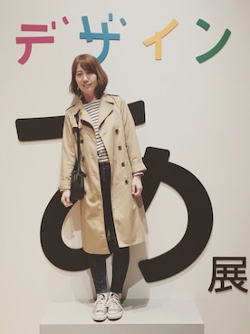「A part by（アパートバイ）のアイテム（トレンチコート）」を使った、のんさん（レディース・167cm）の春コーディネート