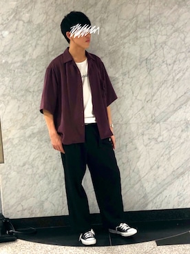 「Daniel Wellington（ダニエルウェリントン）の販売終了クラシックペティット アッシュフィールド32mm（アナログ腕時計）」を使った、たらこさん（メンズ・175cm）の秋コーディネート