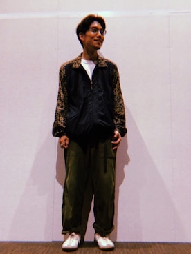 「AlexanderLeeChang（アレキサンダーリーチャン）のアイテム（Tシャツ/カットソー）」を使った、わたいしさん（メンズ・168cm）の秋コーディネート