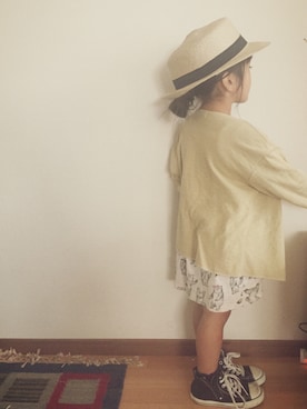 「H&M（エイチ・アンド・エム）のアイテム（ワンピース/ドレス）」を使った、suzusukeさん（キッズ・110cm）の夏コーディネート