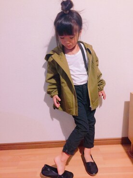 「おんなのこコーデ」｜「アイテム（マウンテンパーカー）」を使った、suzusukeさん（キッズ・110cm）の秋コーディネート