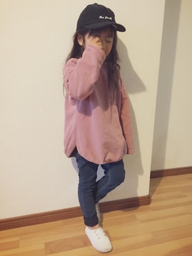 「おんなのこコーデ」｜「アイテム（スリッポン）」を使った、suzusukeさん（キッズ・110cm）の冬コーディネート