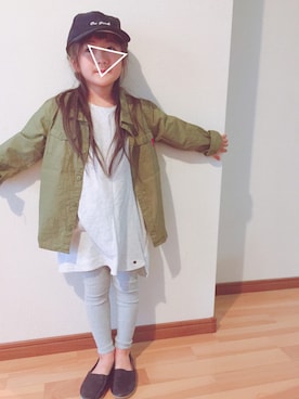 「おんなのこコーデ」｜「アイテム（スリッポン）」を使った、suzusukeさん（キッズ・110cm）の春コーディネート
