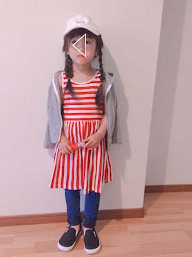 「Right-on（ライトオン）のアイテム（パーカー）」を使った、suzusukeさん（キッズ・110cm）の春コーディネート