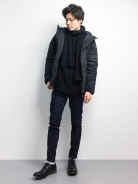 武井一輝さん（メンズ・173cm）の冬コーディネート