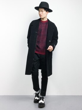 「ZIP FIVE（ジップファイブ）のアイテム（シューズ）」を使った、武井一輝さん（メンズ・173cm）の冬コーディネート