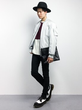 「RAGEBLUE（レイジブルー）のアイテム（その他トップス）」を使った、武井一輝さん（メンズ・173cm）の冬コーディネート