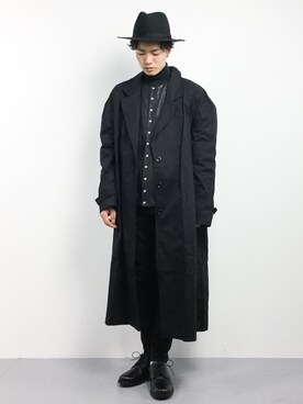 「unrelaxing（アンリラクシング）のアイテム（トレンチコート）」を使った、武井一輝さん（メンズ・173cm）の冬コーディネート