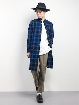 「AMPHIBIAN（アンフィビアン）のアイテム」を使った、武井一輝さん（メンズ・173cm）の冬コーディネート