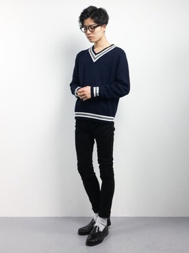 武井一輝さん（メンズ・173cm）の冬コーディネート