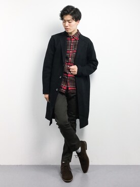 武井一輝さん(メンズ・173cm)の冬コーディネート
