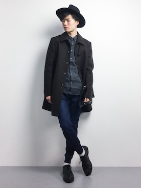 「jiggys shop（ジギーズショップ）のアイテム」を使った、武井一輝さん（メンズ・173cm）の冬コーディネート