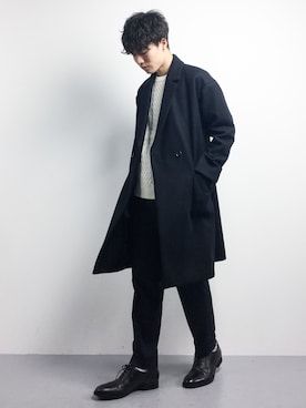 「Journal Standard TRISECT（トライセクト）のアイテム（その他アウター）」を使った、武井一輝さん（メンズ・173cm）の冬コーディネート