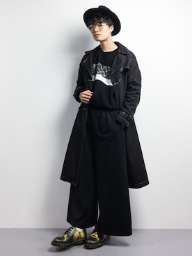 「CASPER JOHN（キャスパージョン）のアイテム（帽子）」を使った、武井一輝さん（メンズ・173cm）の冬コーディネート