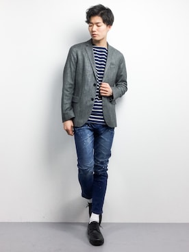 武井一輝さん（メンズ・173cm）の冬コーディネート