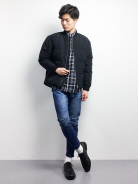 武井一輝さん(メンズ・173cm)の冬コーディネート