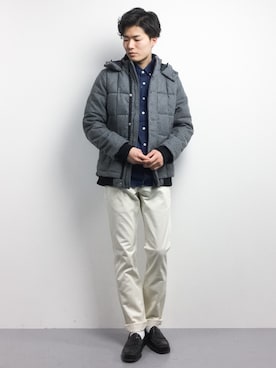 「ROXD（ロッド）のアイテム（ジャケット/アウター）」を使った、武井一輝さん（メンズ・173cm）の冬コーディネート