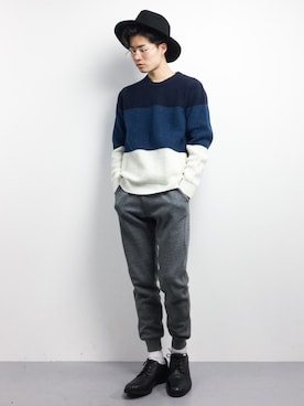 武井一輝さん(メンズ・173cm)の冬コーディネート