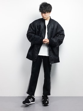 「unrelaxing（アンリラクシング）のアイテム（ジャケット/アウター）」を使った、武井一輝さん（メンズ・173cm）の冬コーディネート
