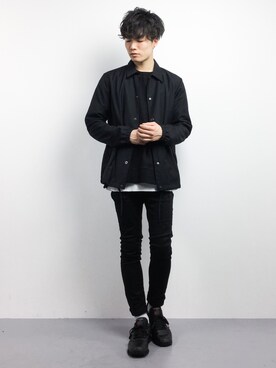 「STUDIOUS（ステュディオス）のアイテム（スウェット）」を使った、武井一輝さん（メンズ・173cm）の冬コーディネート