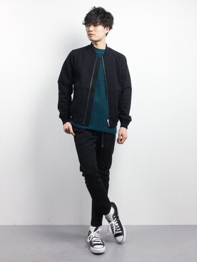 「JOURNAL STANDARD（ジャーナルスタンダード）のアイテム（MA-1）」を使った、武井一輝さん（メンズ・173cm）の冬コーディネート
