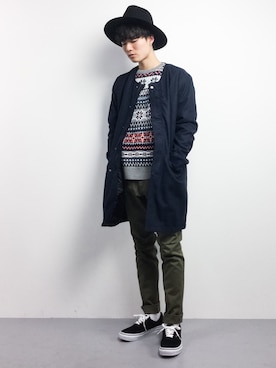 武井一輝さん(メンズ・173cm)の冬コーディネート