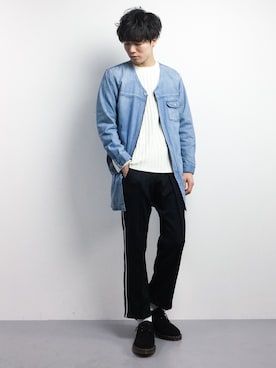 「ONES STROKE（ワンズストローク）のアイテム」を使った、武井一輝さん（メンズ・173cm）の冬コーディネート