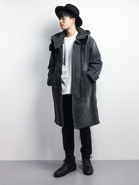 「MONKEY TIME（モンキータイム）のアイテム（ジャケット/アウター）」を使った、武井一輝さん（メンズ・173cm）の冬コーディネート