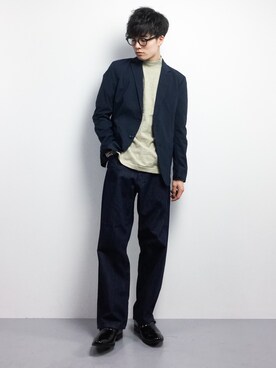 「MM/ONE（エムエムワン）のアイテム」を使った、武井一輝さん（メンズ・173cm）の冬コーディネート