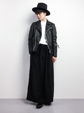 「unrelaxing（アンリラクシング）のアイテム（パンツ）」を使った、武井一輝さん（メンズ・173cm）の冬コーディネート