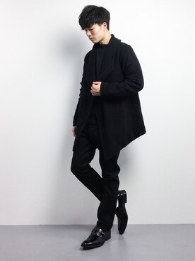「rehacer（レアセル）のアイテム（ピーコート）」を使った、武井一輝さん（メンズ・173cm）の冬コーディネート