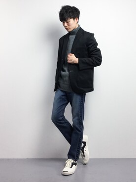 武井一輝さん(メンズ・173cm)の冬コーディネート