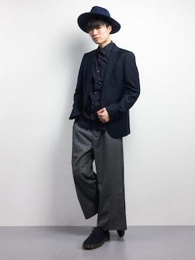 「Dr. Martens（ドクターマーチン）のアイテム（スニーカー）」を使った、武井一輝さん（メンズ・173cm）の冬コーディネート